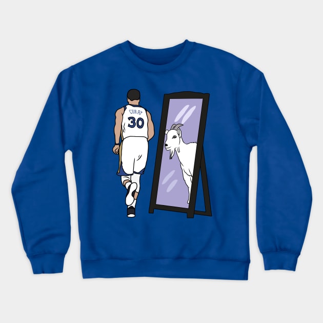 Steph Curry Mirror GOAT Crewneck Sweatshirt by rattraptees